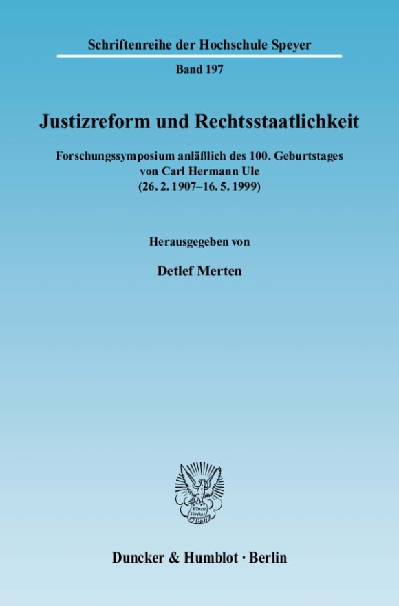 Cover Justizreform und Rechtsstaatlichkeit