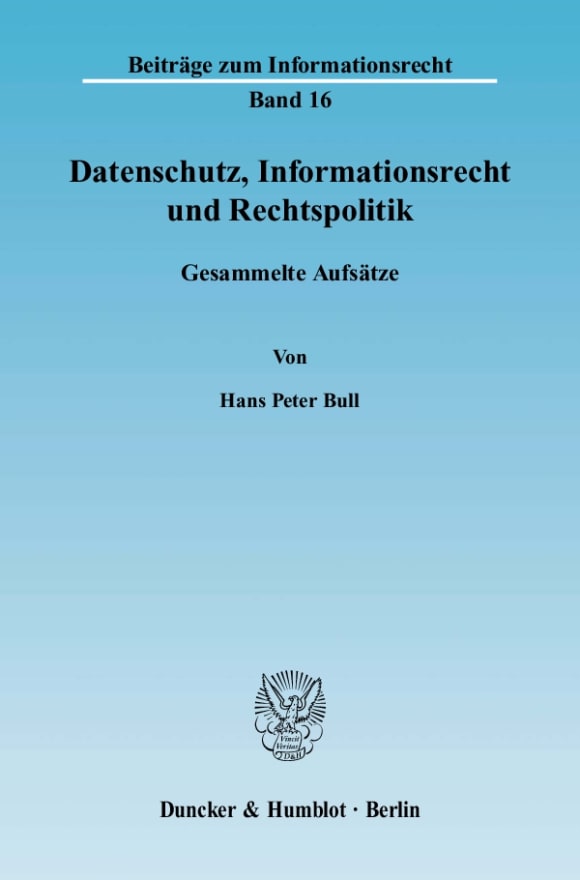 Cover Datenschutz, Informationsrecht und Rechtspolitik