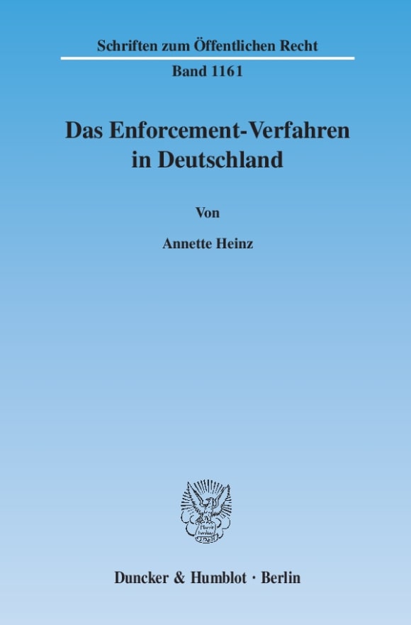 Cover Das Enforcement-Verfahren in Deutschland