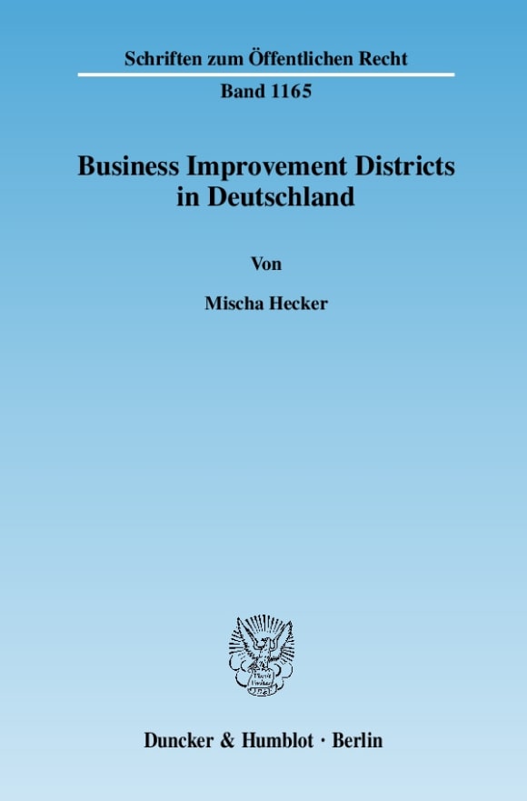 Cover Business Improvement Districts in Deutschland