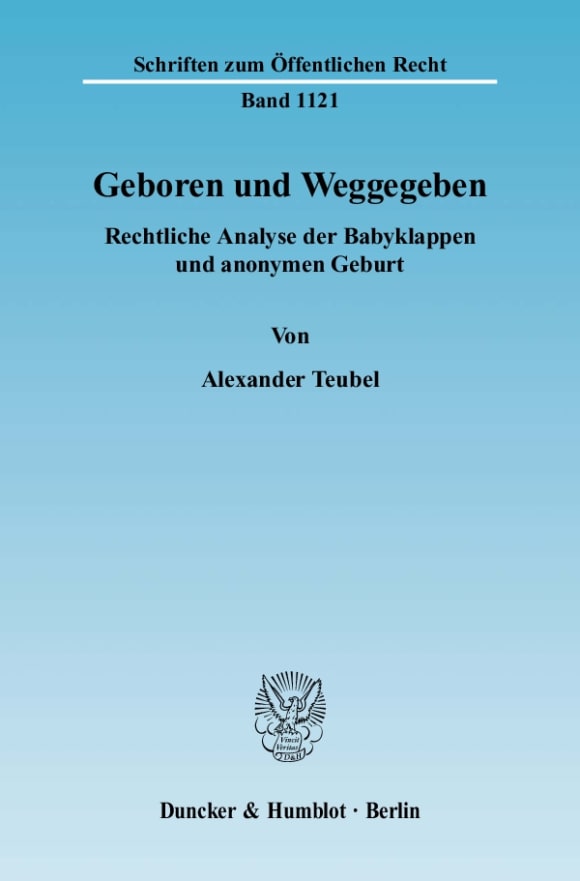 Cover Geboren und Weggegeben