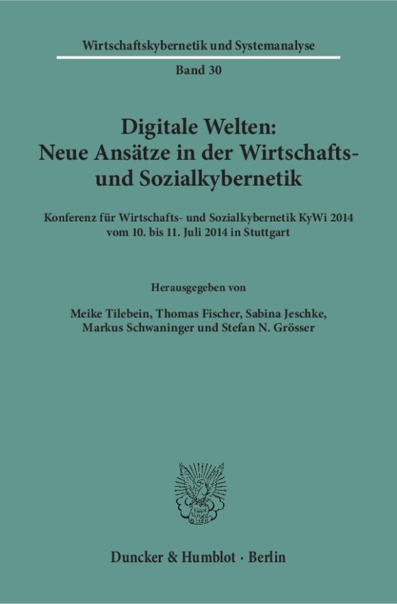 Cover Digitale Welten: Neue Ansätze in der Wirtschafts- und Sozialkybernetik