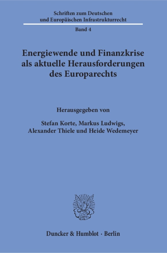 Cover Energiewende und Finanzkrise als aktuelle Herausforderungen des Europarechts