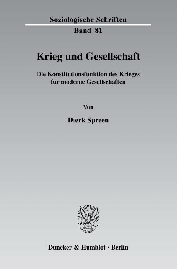 Cover Krieg und Gesellschaft