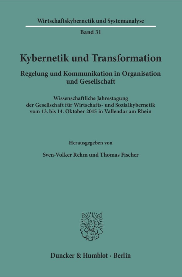 Cover Kybernetik und Transformation