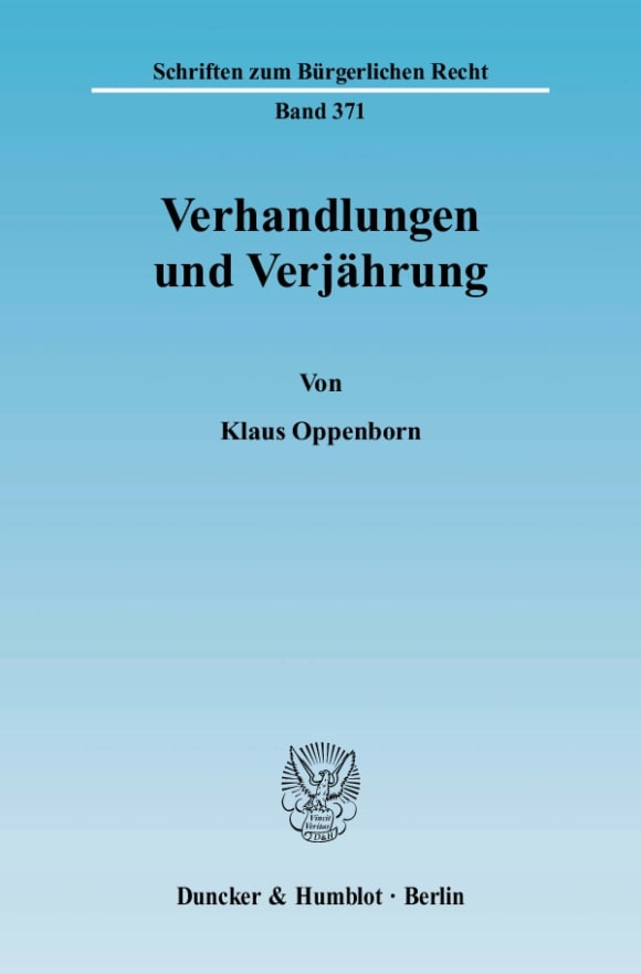 Cover Verhandlungen und Verjährung