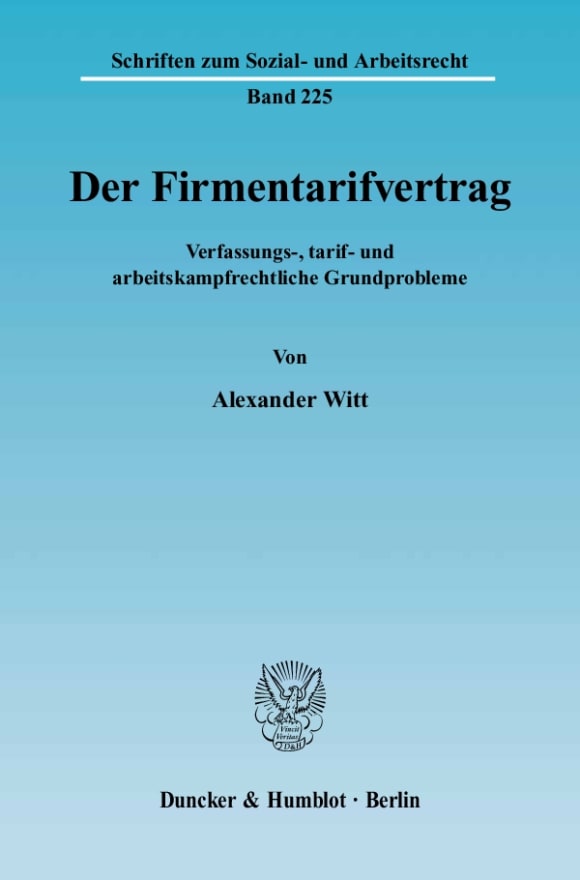 Cover Der Firmentarifvertrag