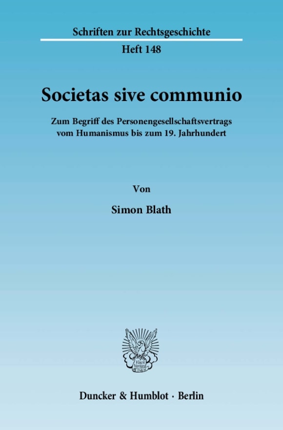 Cover Societas sive communio