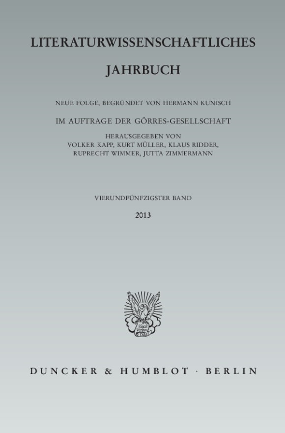 Cover Literaturwissenschaftliches Jahrbuch