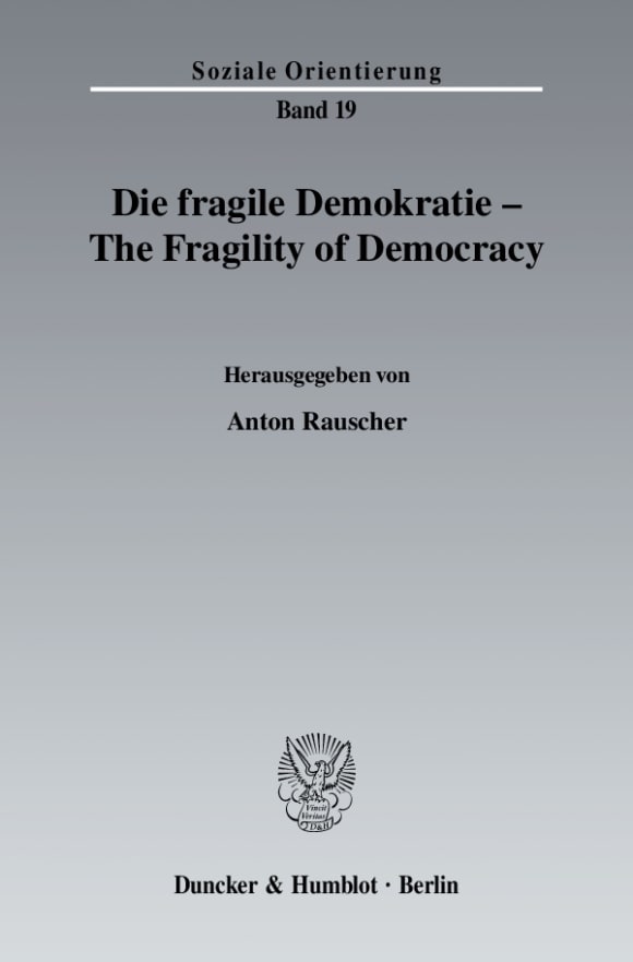 Cover Die fragile Demokratie / The Fragility of Democracy