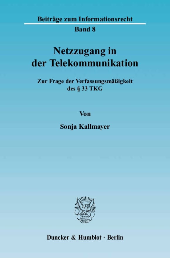 Cover Netzzugang in der Telekommunikation