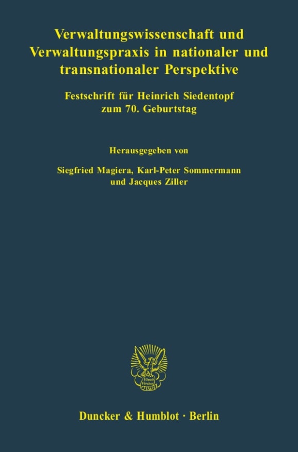 Cover Verwaltungswissenschaft und Verwaltungspraxis in nationaler und transnationaler Perspektive