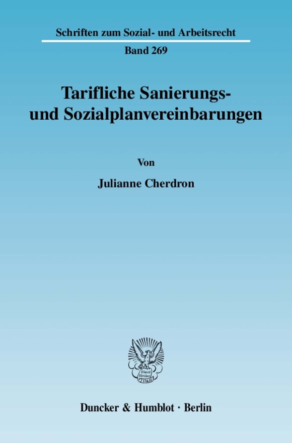 Cover Tarifliche Sanierungs- und Sozialplanvereinbarungen