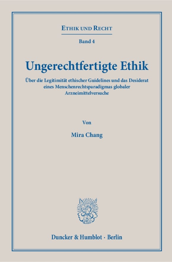 Cover Ungerechtfertigte Ethik