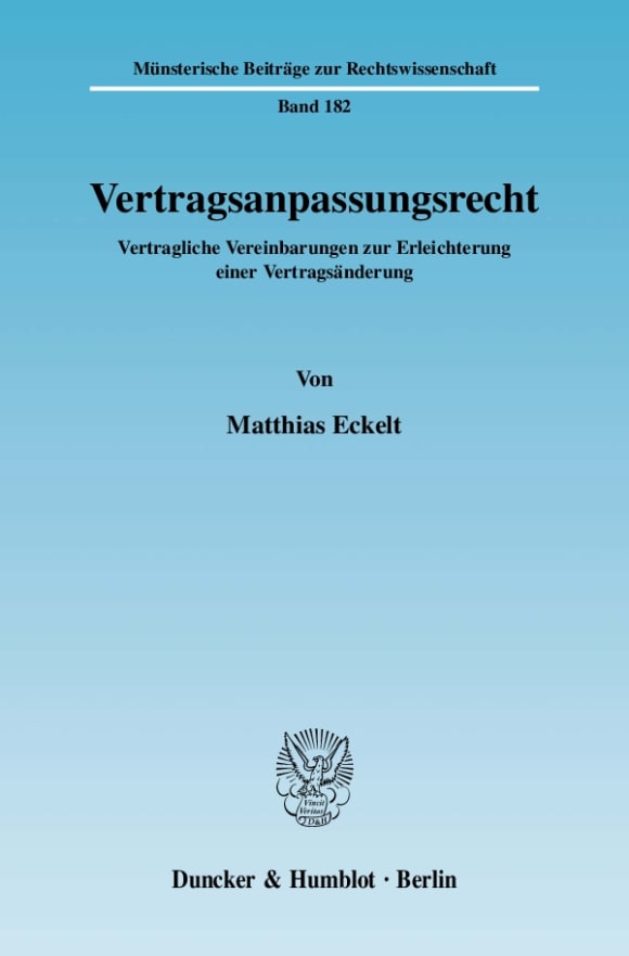 Cover Vertragsanpassungsrecht