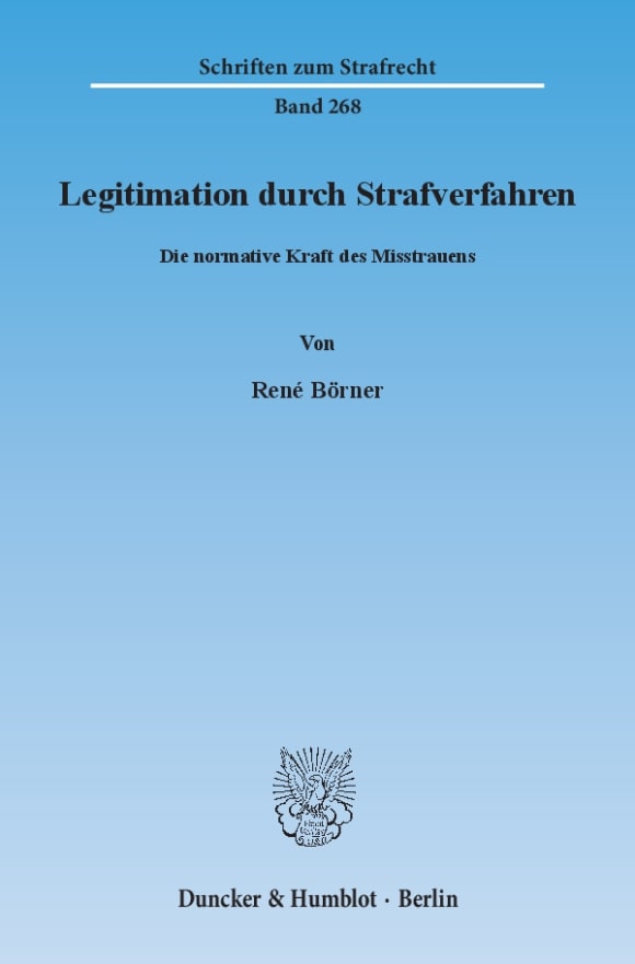 Cover Legitimation durch Strafverfahren