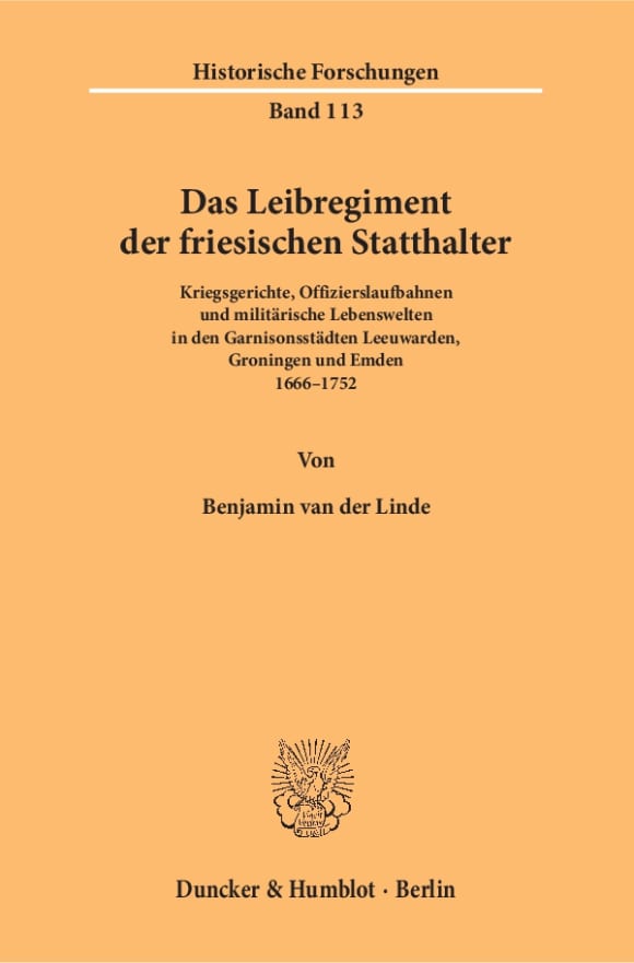 Cover Das Leibregiment der friesischen Statthalter