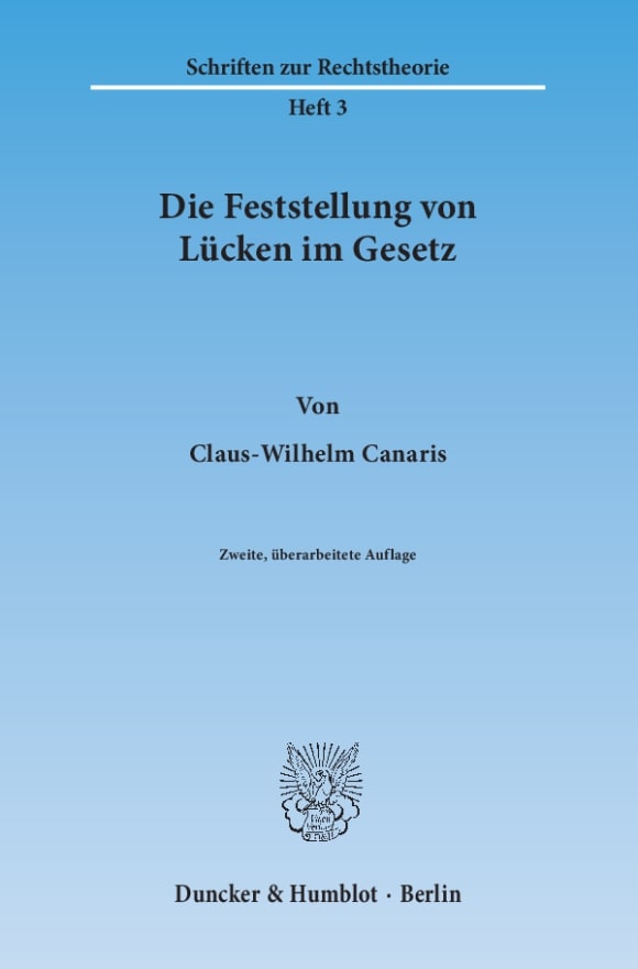 Cover Die Feststellung von Lücken im Gesetz