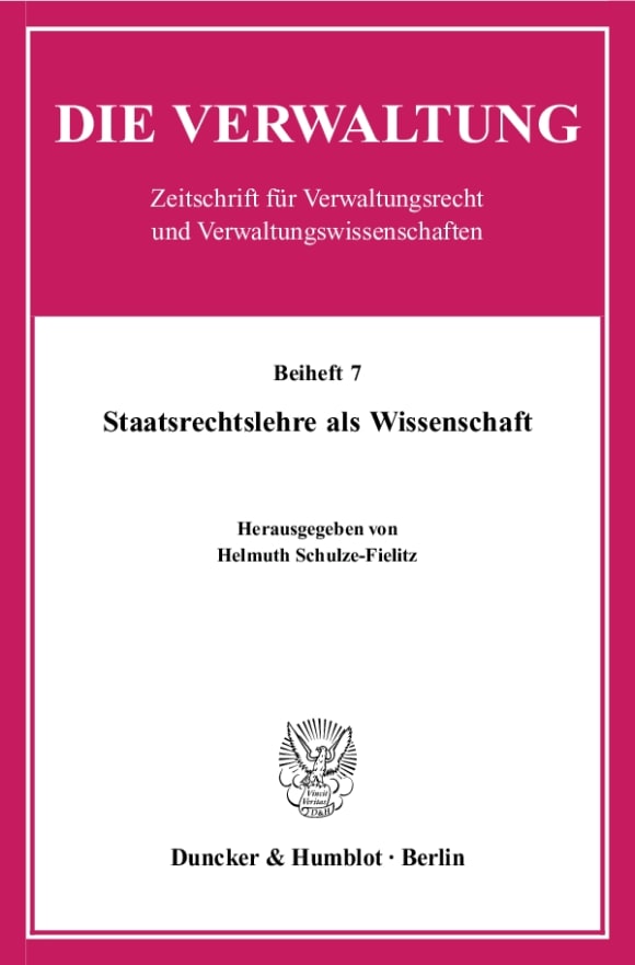 Cover Staatsrechtslehre als Wissenschaft