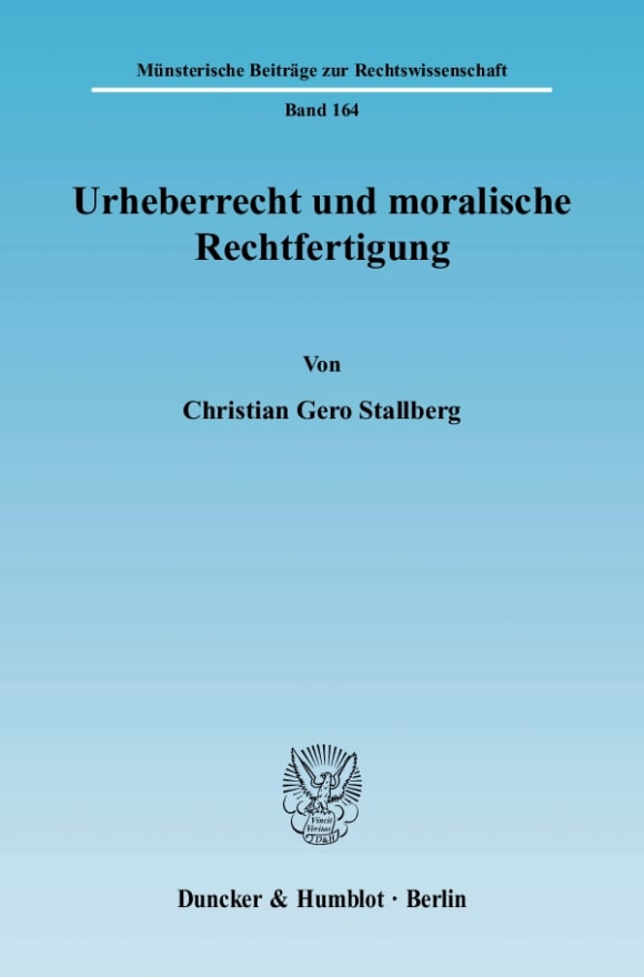 Cover Urheberrecht und moralische Rechtfertigung