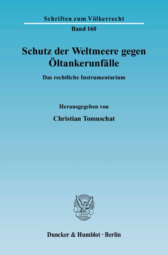 Cover Schutz der Weltmeere gegen Öltankerunfälle