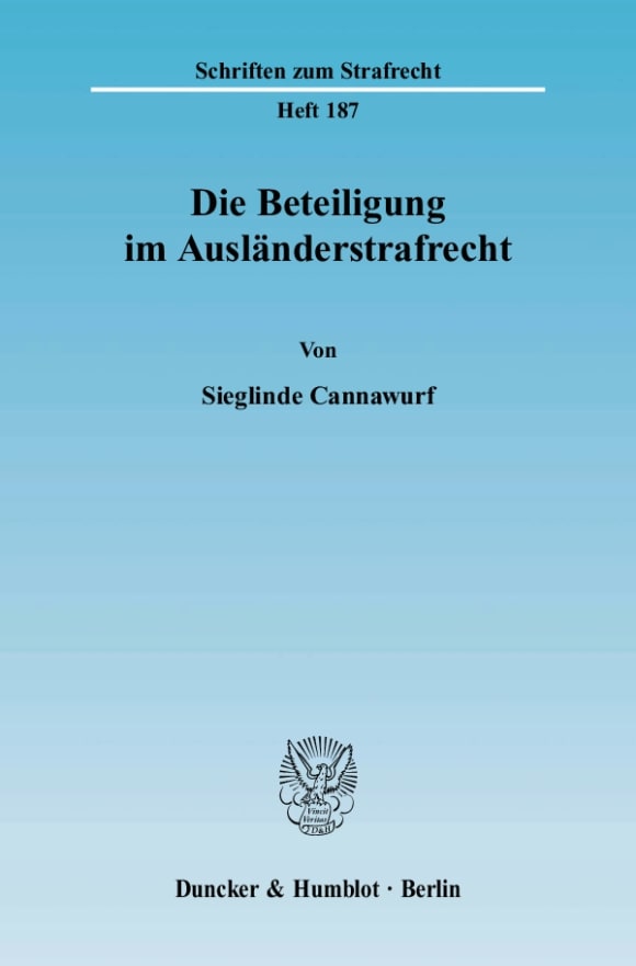 Cover Die Beteiligung im Ausländerstrafrecht