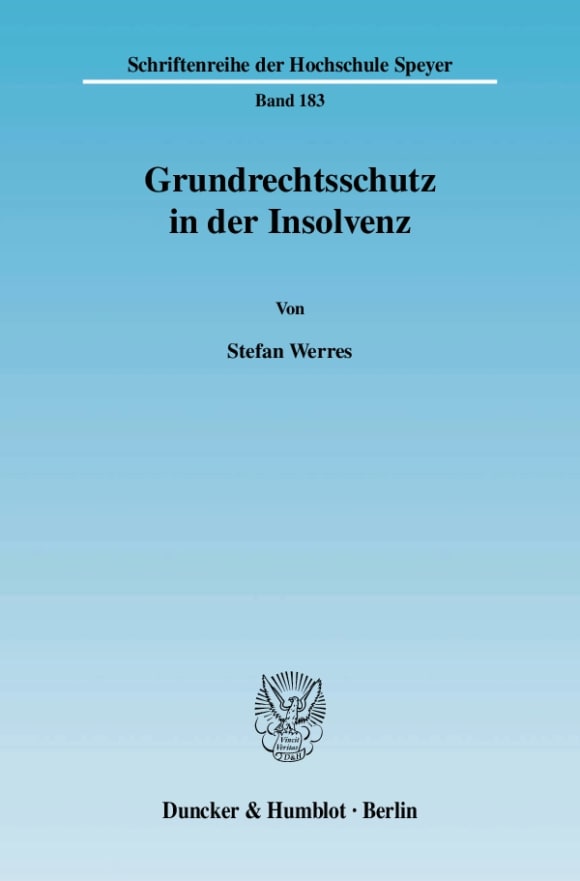 Cover Grundrechtsschutz in der Insolvenz