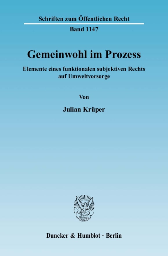 Cover Gemeinwohl im Prozess