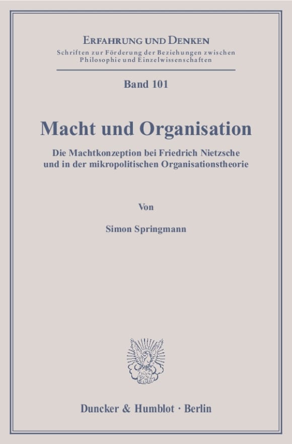 Cover Macht und Organisation