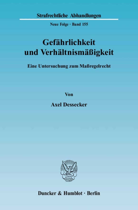 Cover Gefährlichkeit und Verhältnismäßigkeit