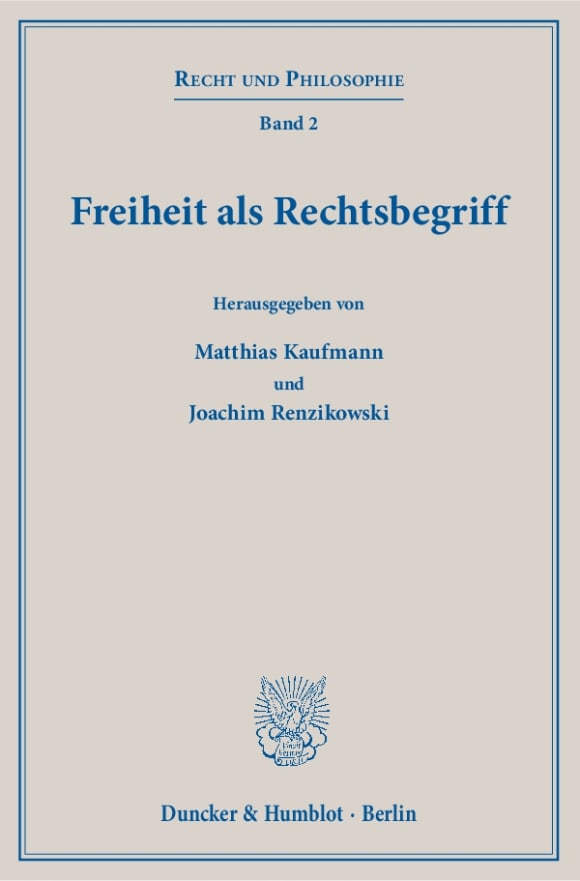 Cover Freiheit als Rechtsbegriff