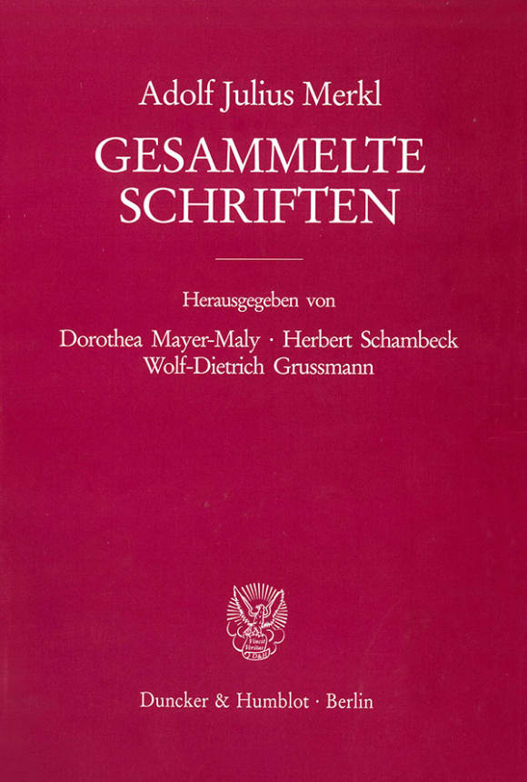 Cover Gesammelte Schriften