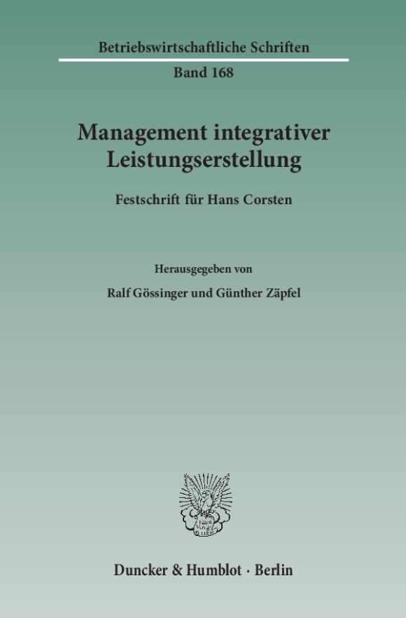 Cover Management integrativer Leistungserstellung