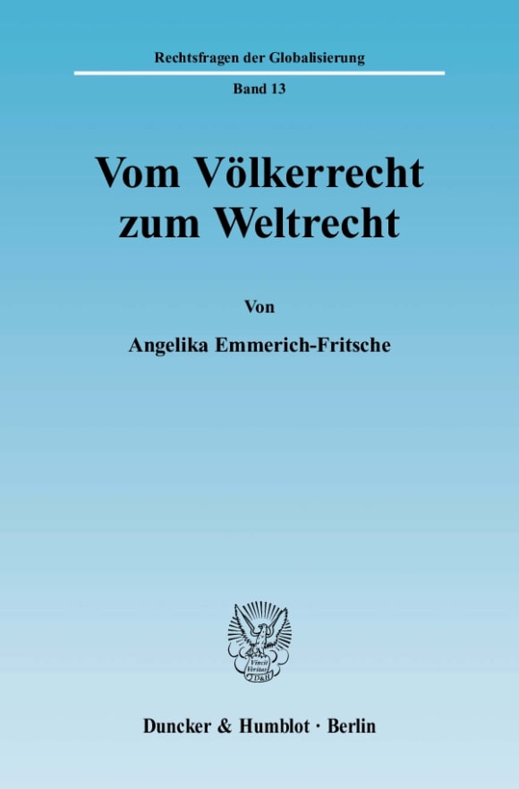 Cover Vom Völkerrecht zum Weltrecht