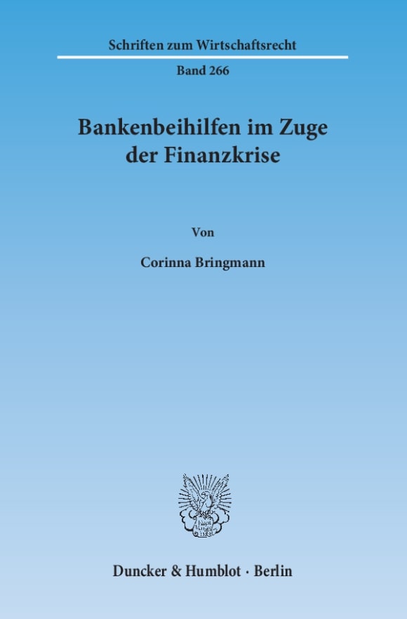 Cover Bankenbeihilfen im Zuge der Finanzkrise