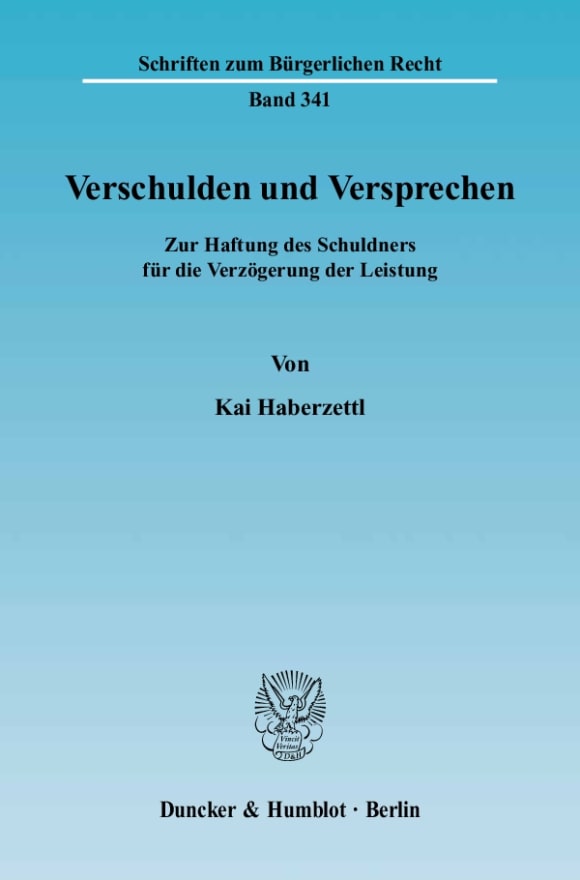 Cover Verschulden und Versprechen