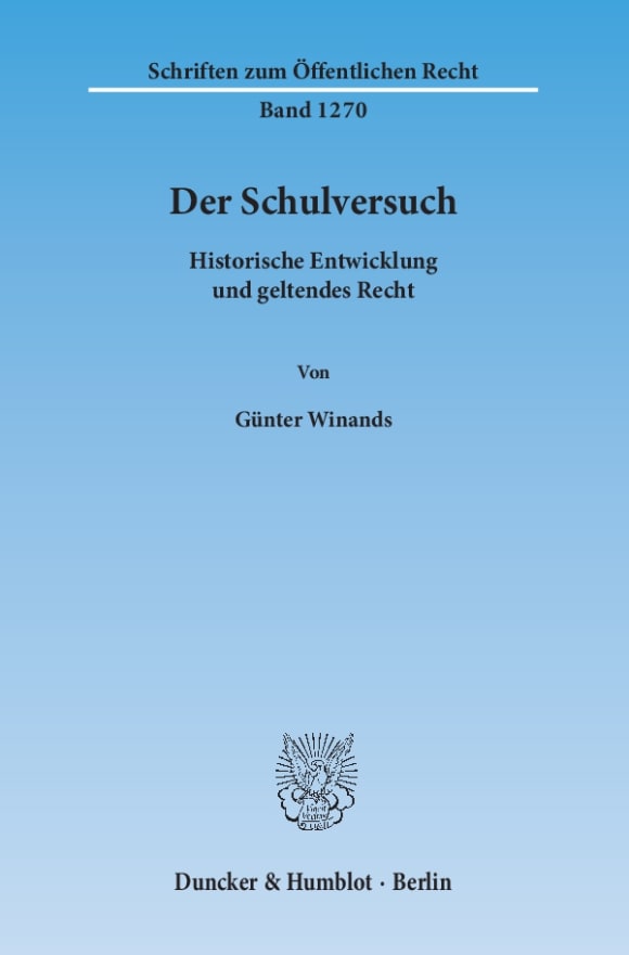 Cover Der Schulversuch