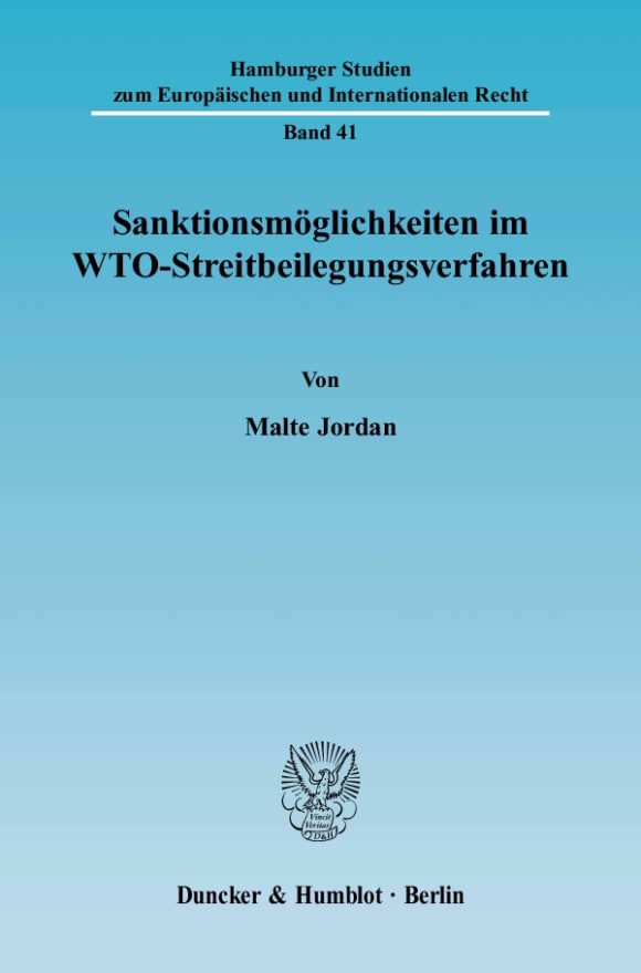 Cover Sanktionsmöglichkeiten im WTO-Streitbeilegungsverfahren