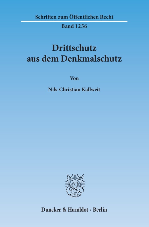 Cover Drittschutz aus dem Denkmalschutz