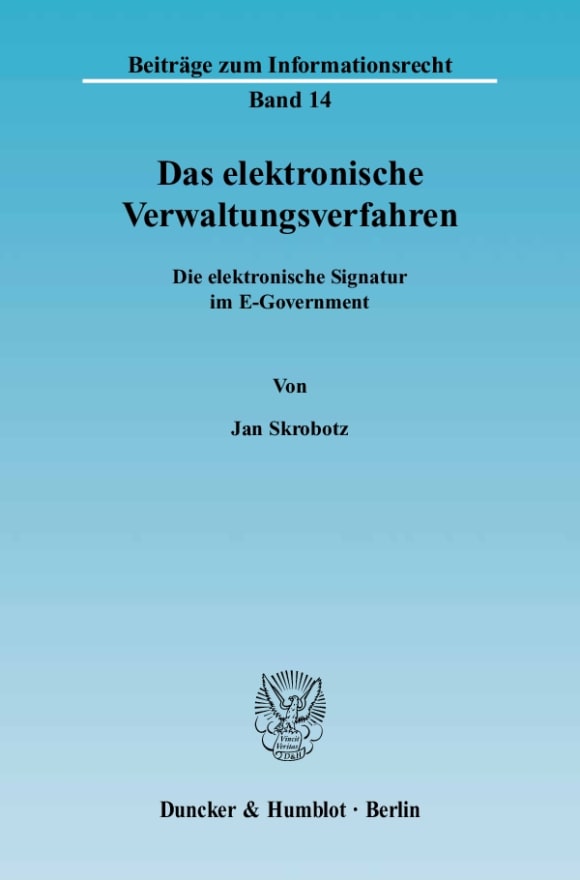 Cover Das elektronische Verwaltungsverfahren