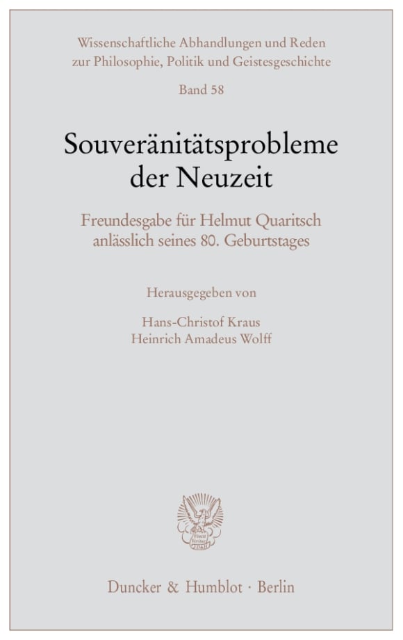 Cover Souveränitätsprobleme der Neuzeit