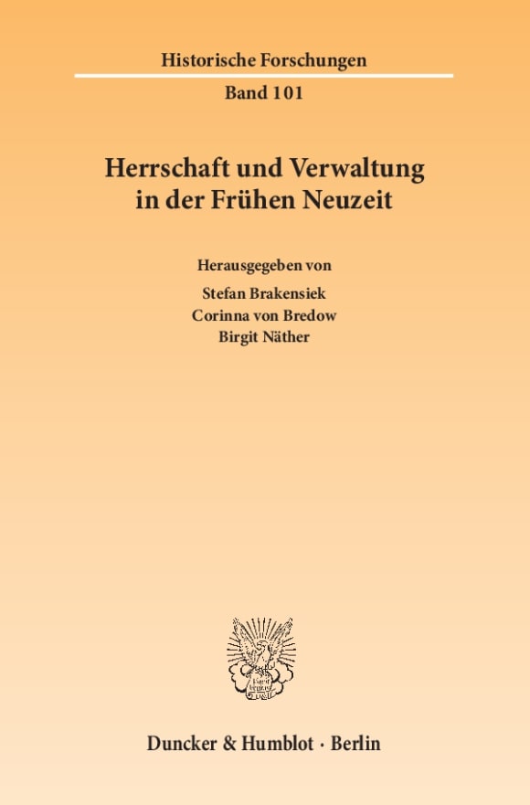 Cover Herrschaft und Verwaltung in der Frühen Neuzeit