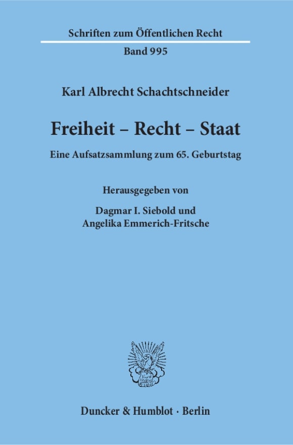 Cover Freiheit - Recht - Staat