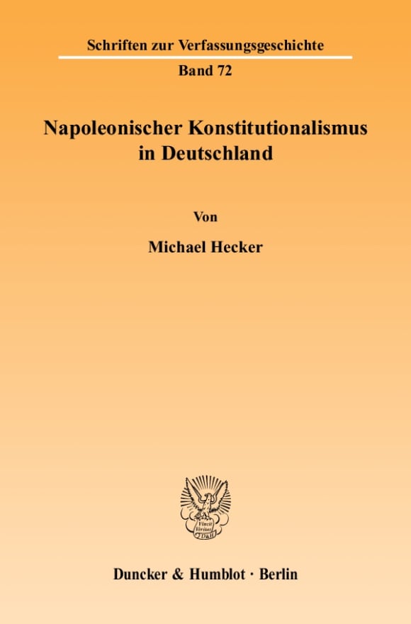 Cover Napoleonischer Konstitutionalismus in Deutschland