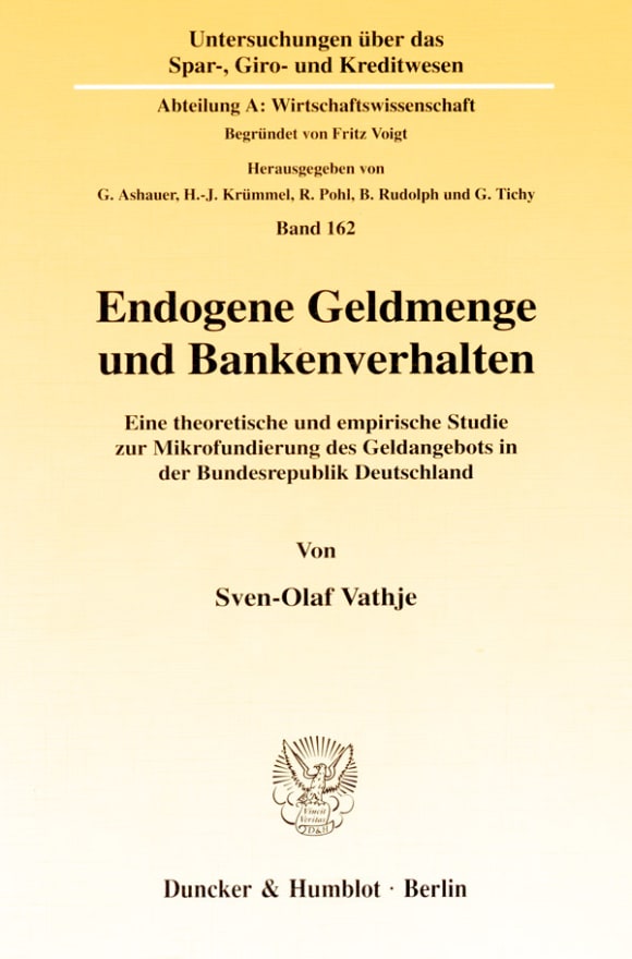 Cover Endogene Geldmenge und Bankenverhalten