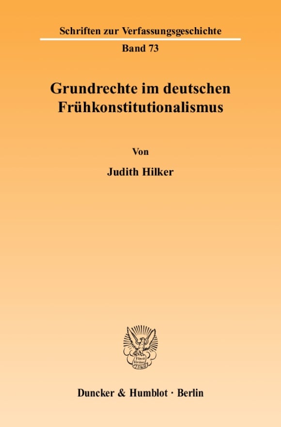 Cover Grundrechte im deutschen Frühkonstitutionalismus