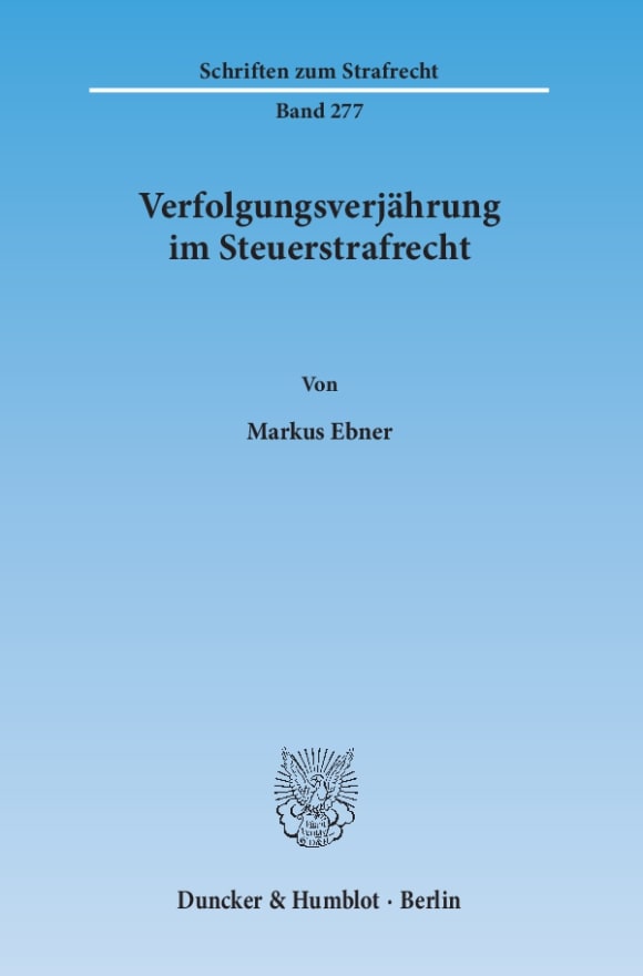 Cover Verfolgungsverjährung im Steuerstrafrecht