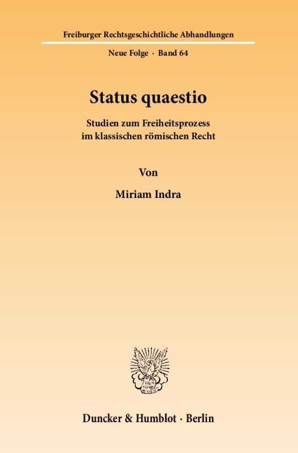 Cover Status quaestio