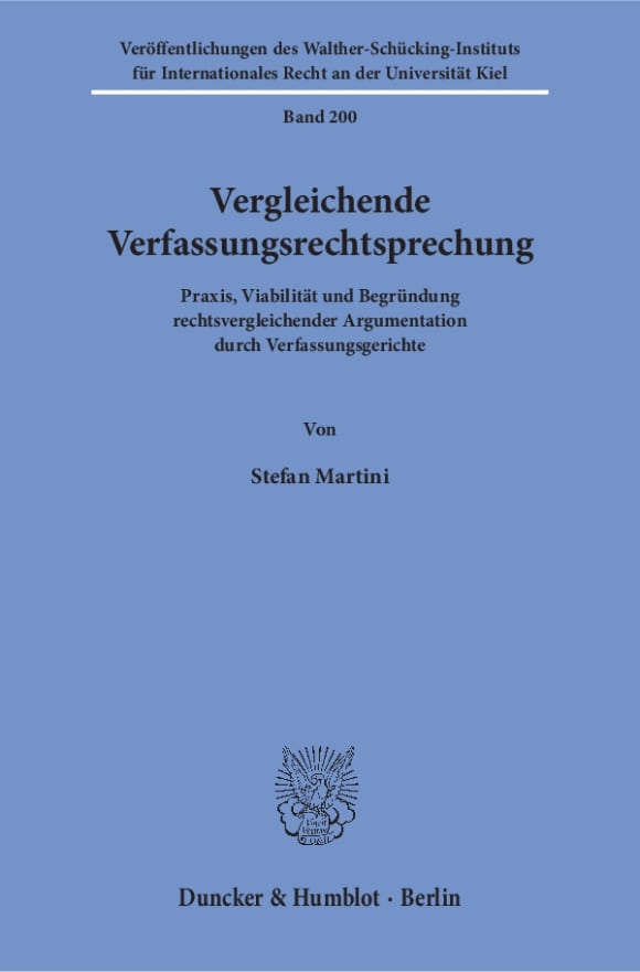 Cover Vergleichende Verfassungsrechtsprechung