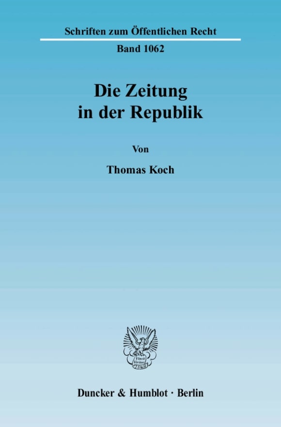 Cover Die Zeitung in der Republik